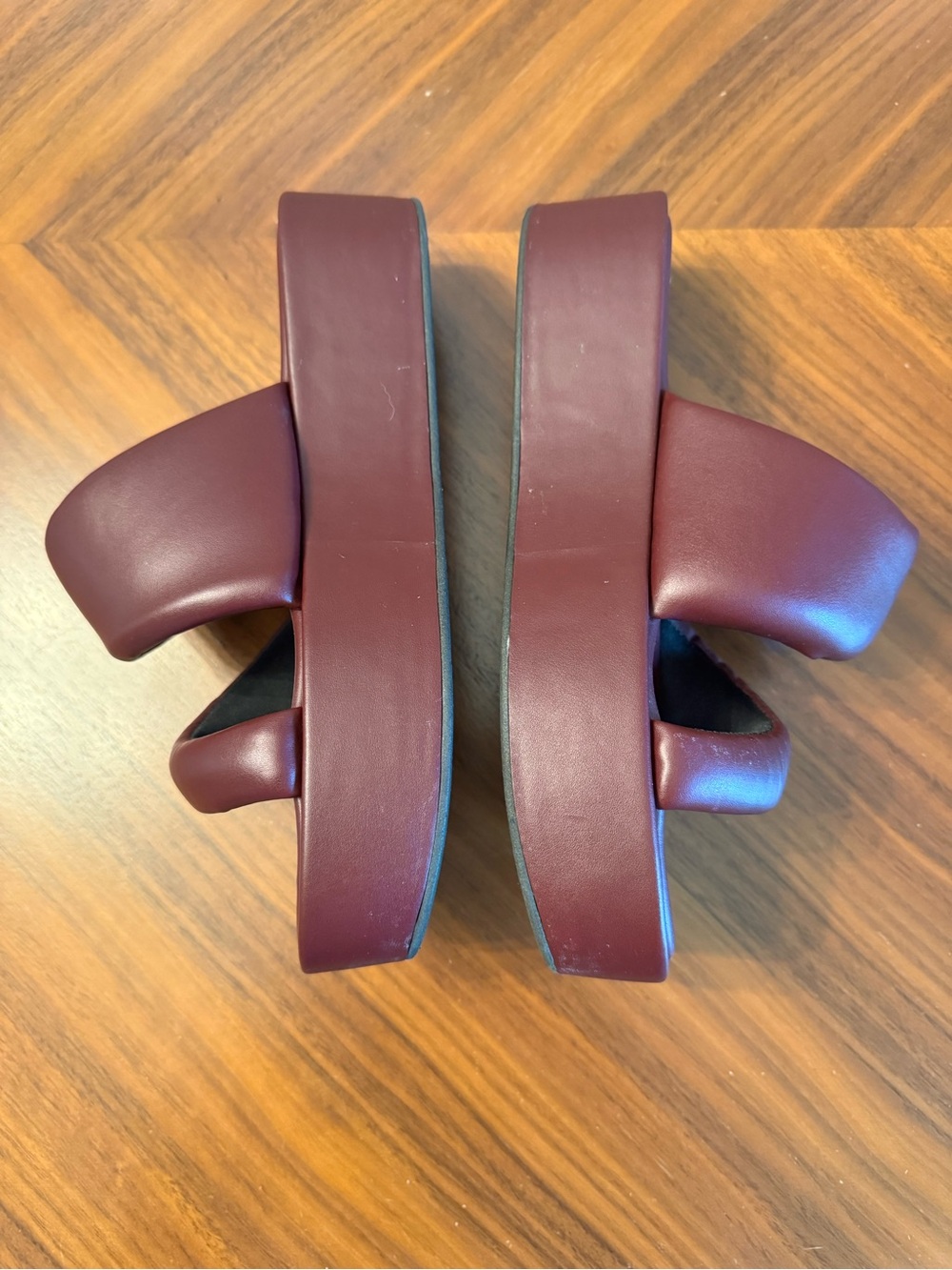 Constance Burgundy Padded Platform Slide Sandals Women’s US 9 - Picture 5 of 10